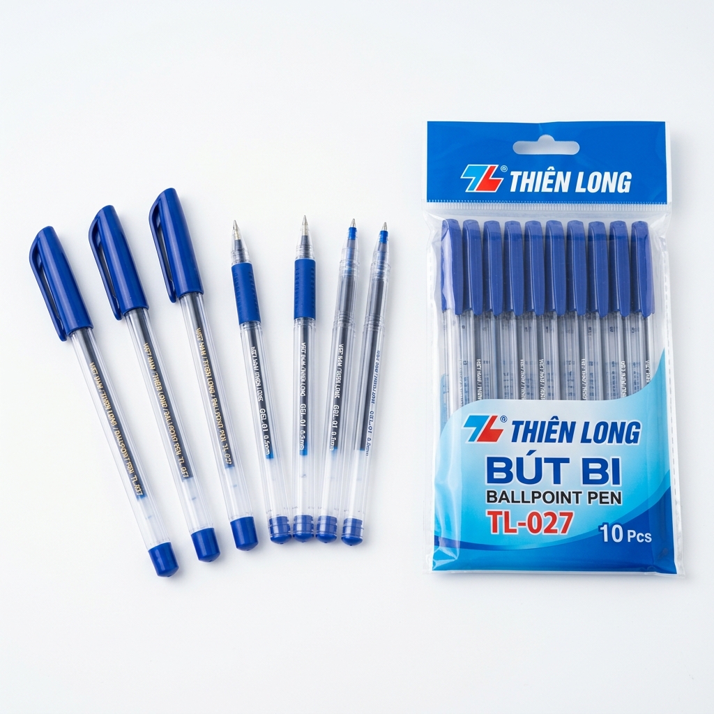 Bút bi Thiên Long TL-027 nét 0.5mm màu Xanh